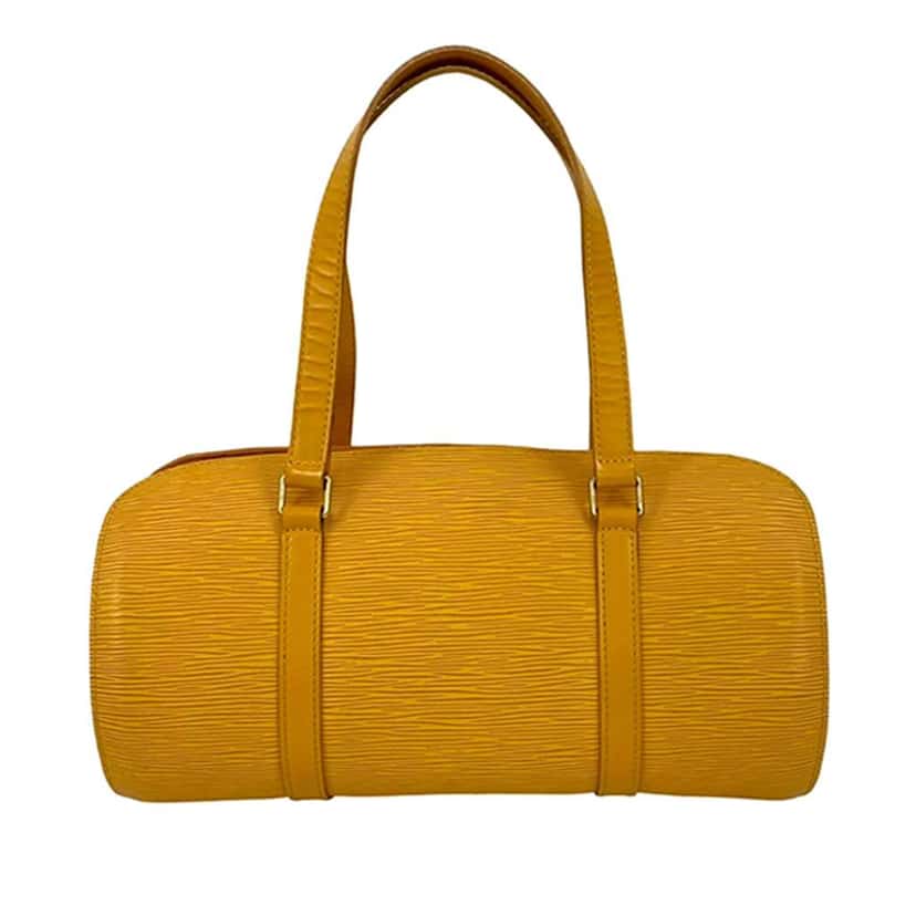 Louis Vuitton Epi Soufflot Yellow Leather Good condition - Back View