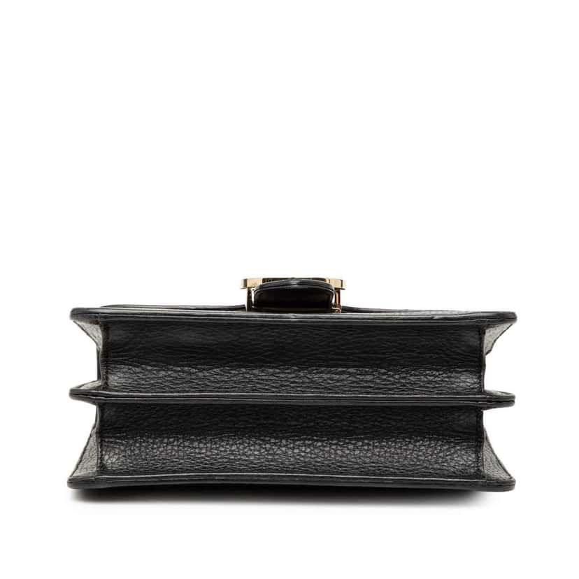 Gucci Small Dollar Calfskin Interlocking G Crossbody Black Leather Good condition - Inside View