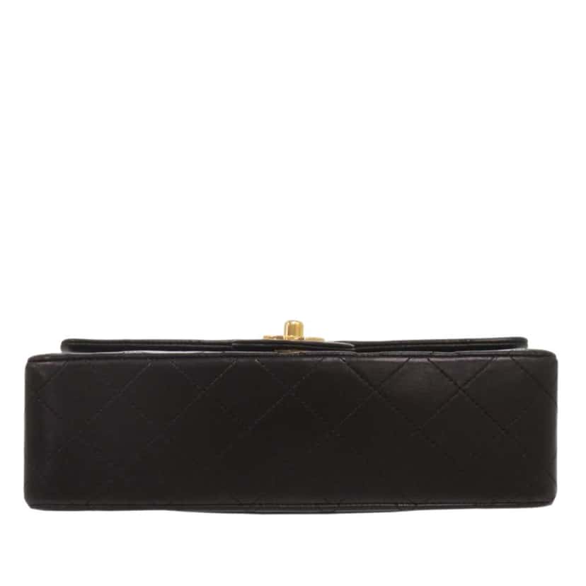 Chanel Small Classic Lambskin Double Flap Black Leather Good condition - Inside View