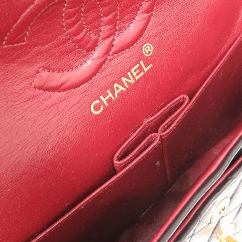 Chanel Small Classic Lambskin Double Flap Black Leather Good condition - Box View