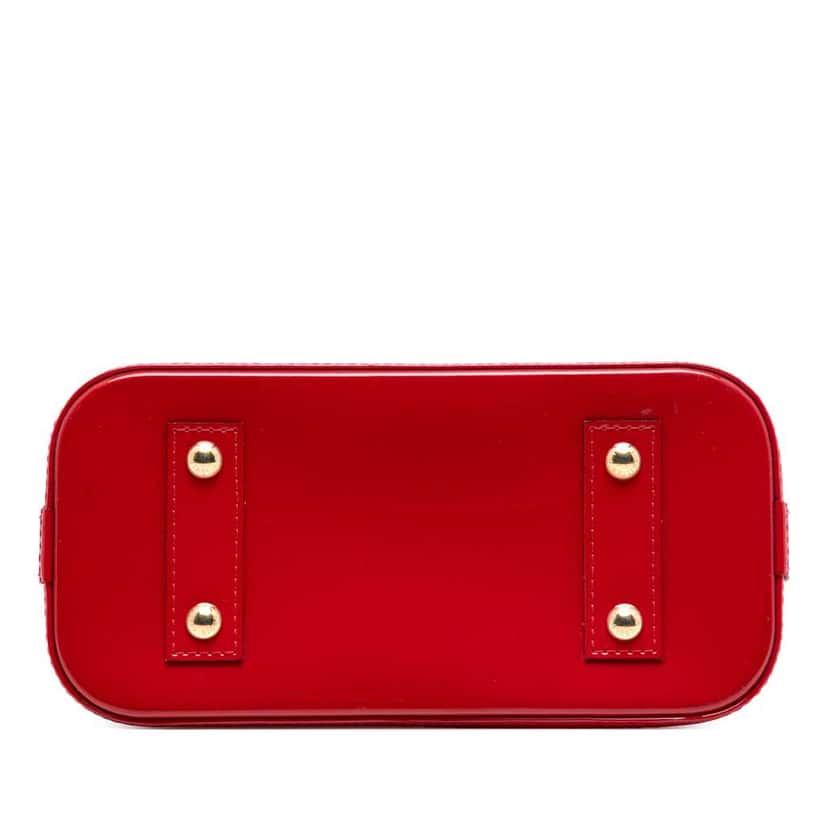 Louis Vuitton Monogram Vernis Alma BB Red Leather Good condition - Inside View