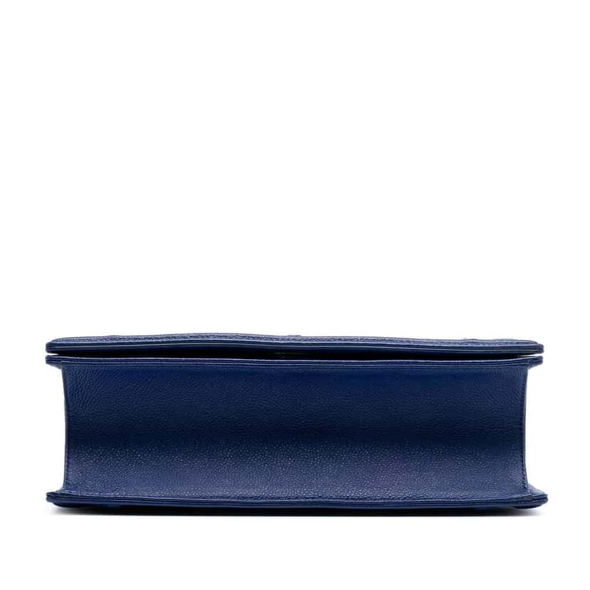 Dior Medium Grained Calfskin Diorama Flap Blue Leather Good condition - Inside View