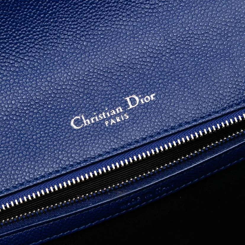 Dior Medium Grained Calfskin Diorama Flap Blue Leather Good condition - Box View