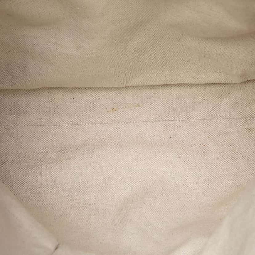 Gucci Tall Leather Bamboo Shopper Tote Blue Leather Good condition - Model View