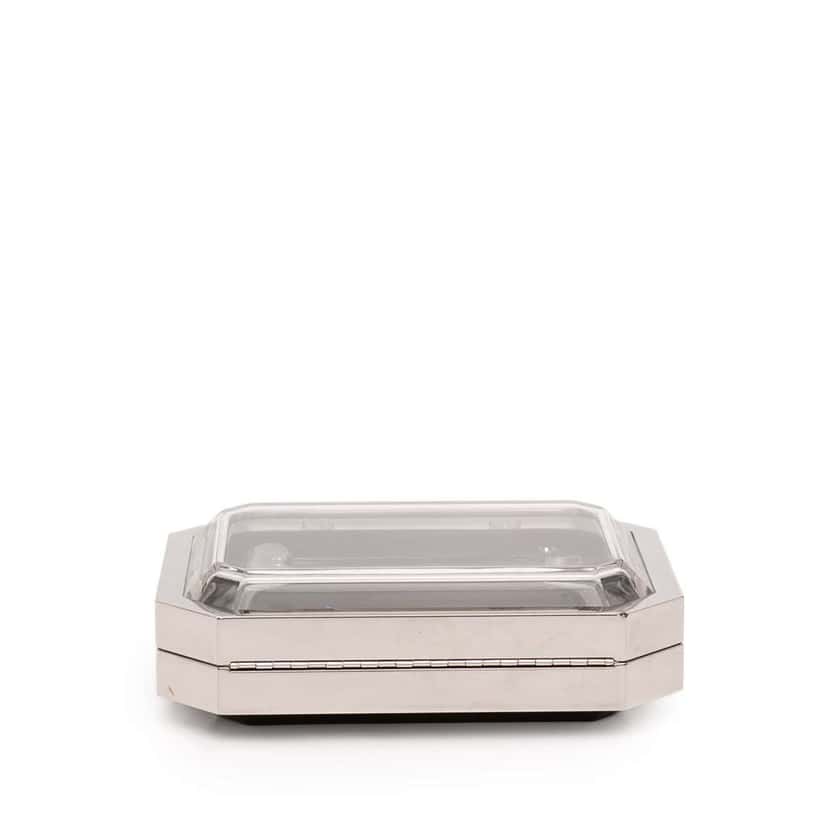 Chanel Metal Acrylic Premiere Minaudiere on Chain Silver Good condition - Inside View