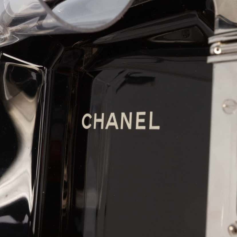 Chanel Metal Acrylic Premiere Minaudiere on Chain Silver Good condition - Box View