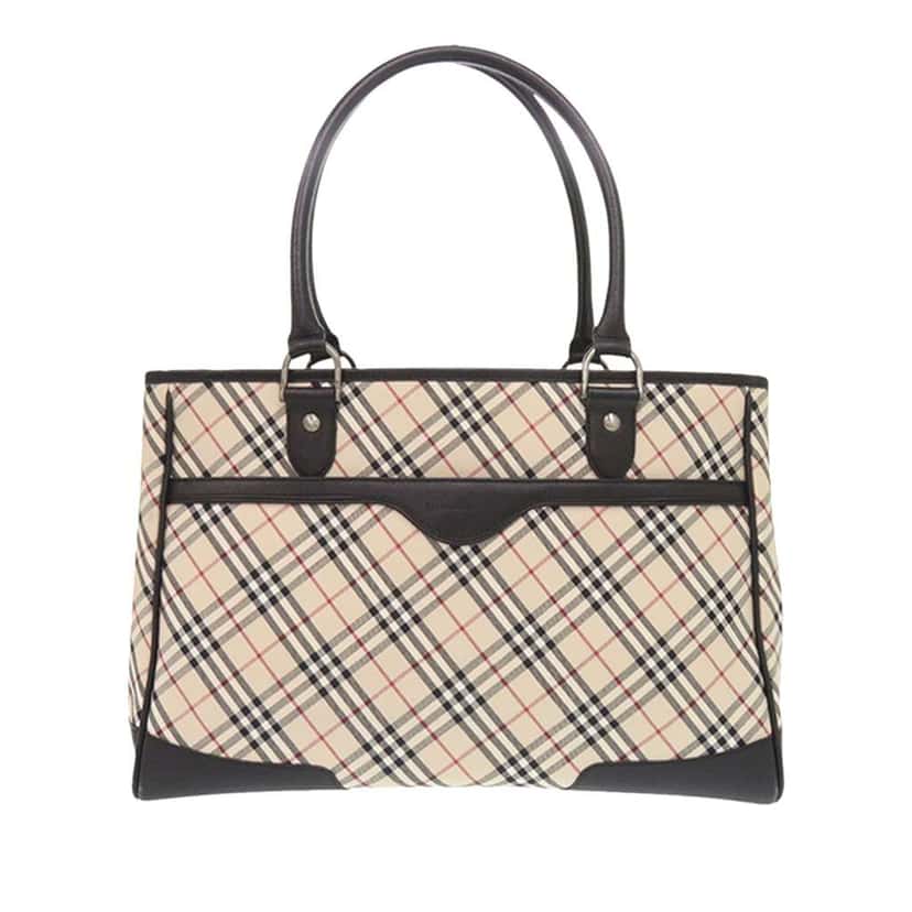 Burberry Nova Check Canvas Tote Beige Canvas Good condition - Front View