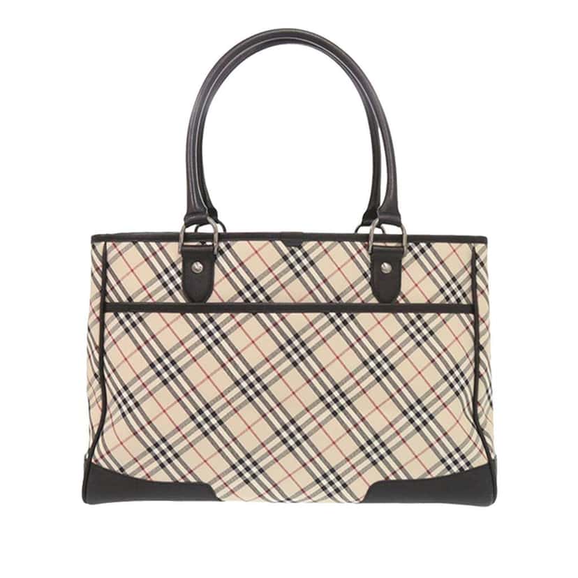Burberry Nova Check Canvas Tote Beige Canvas Good condition - Back View