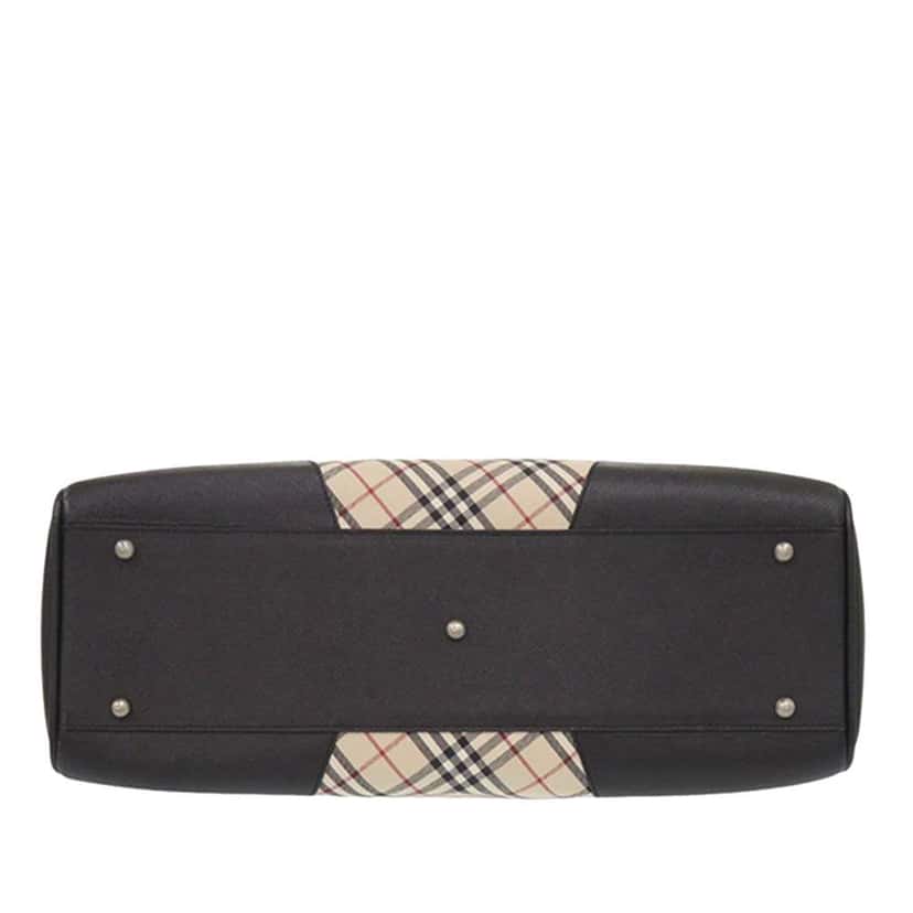 Burberry Nova Check Canvas Tote Beige Canvas Good condition - Inside View