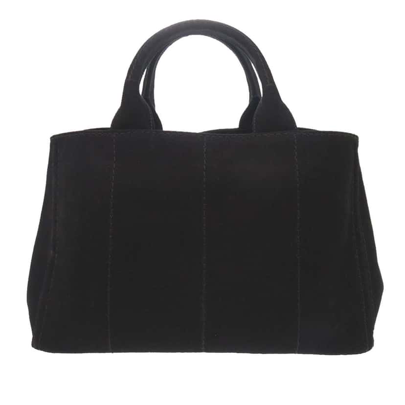 Prada Canvas Canapa Logo Satchel Black Canvas Good condition - Back View