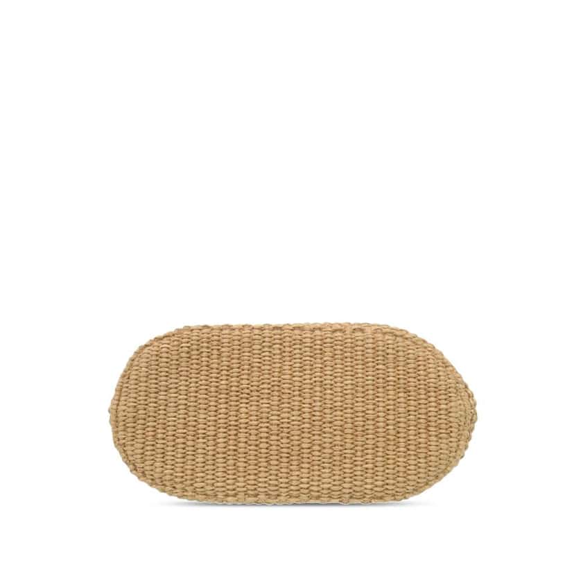 Jimmy Choo Mini Raffia Embroidered Logo East West Beach Tote Beige Good condition - Inside View