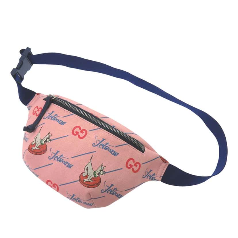 Gucci The Jetsons Kids Interlocking G Coated Canvas Astro Belt Bag Pink Canvas Good condition - Front View