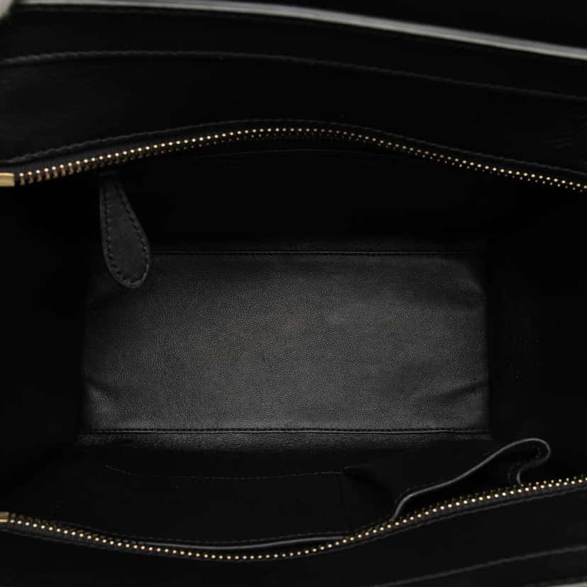 Celine Micro Tricolor Leather Luggage Tote Red Leather Good condition - Model View