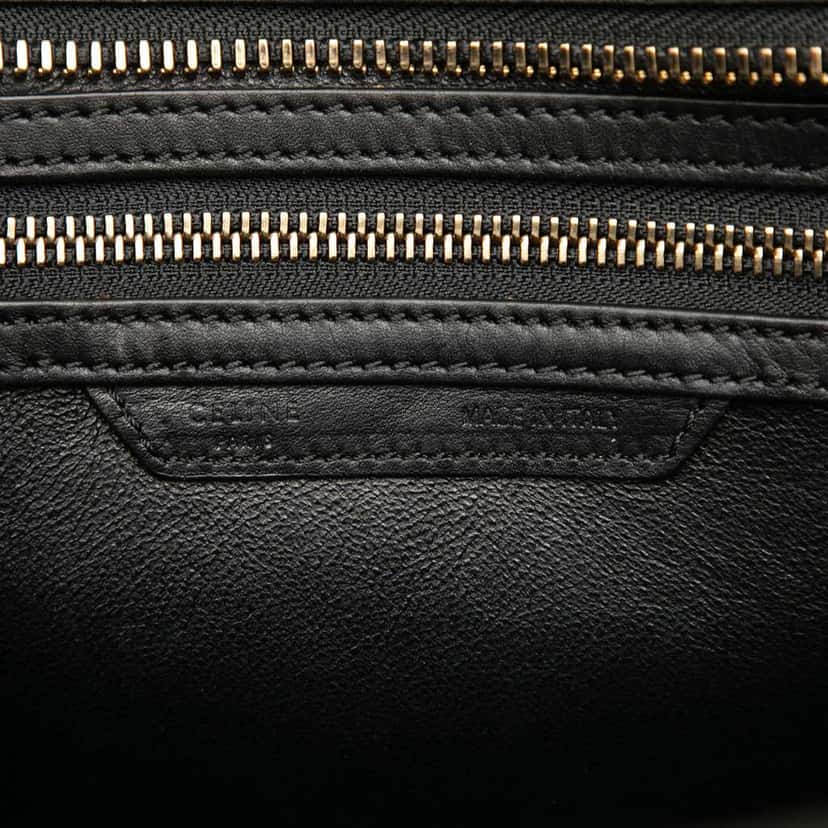 Celine Micro Tricolor Leather Luggage Tote Red Leather Good condition - Box View