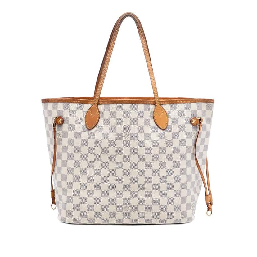 Louis Vuitton Damier Azur Neverfull MM White Good condition - Front View