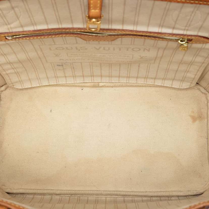 Louis Vuitton Damier Azur Neverfull MM White Good condition - Model View