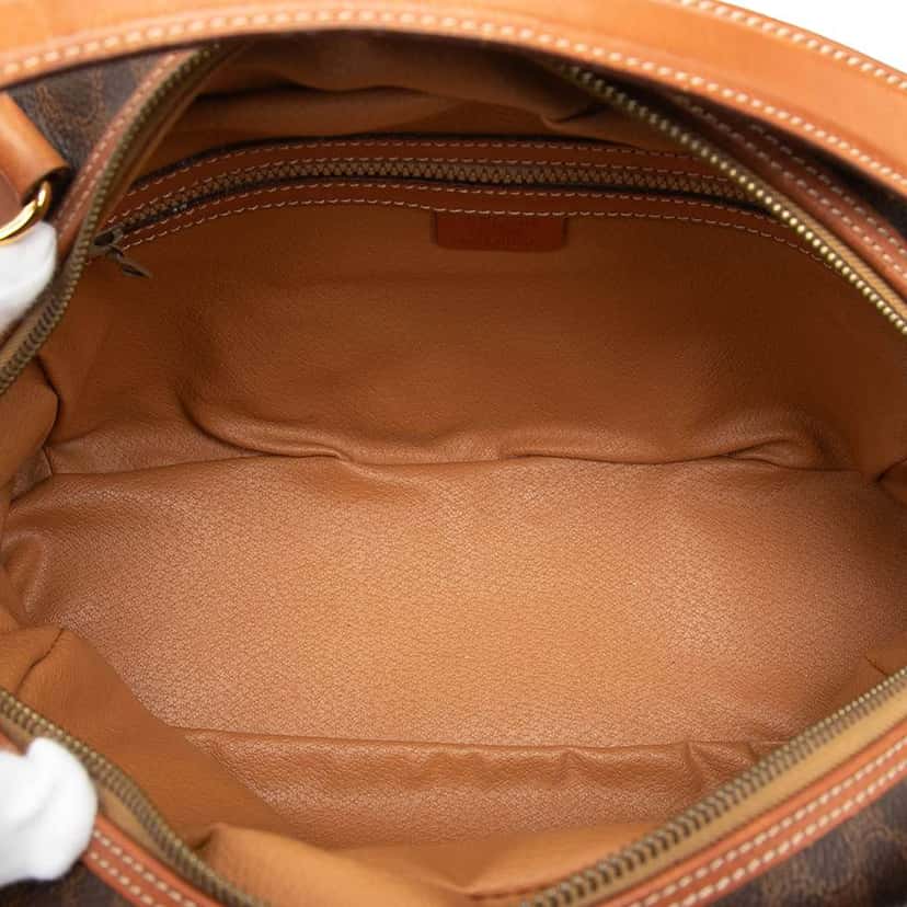 Celine Macadam Coated Canvas Dome Handbag Brown Canvas Good condition - Model View