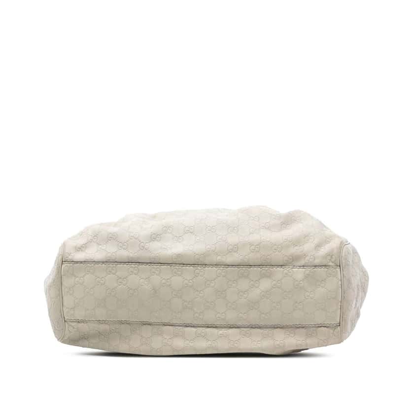 Gucci Large Guccissima Sukey Tote White Leather Good condition - Inside View