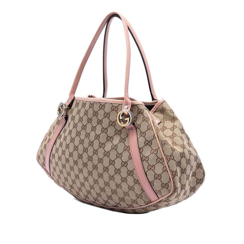 Gucci GG Canvas Twins Shoulder Bag Beige Good condition - Back View