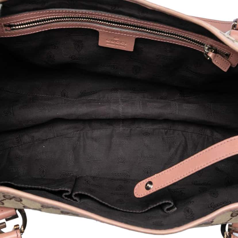 Gucci GG Canvas Twins Shoulder Bag Beige Good condition - Model View