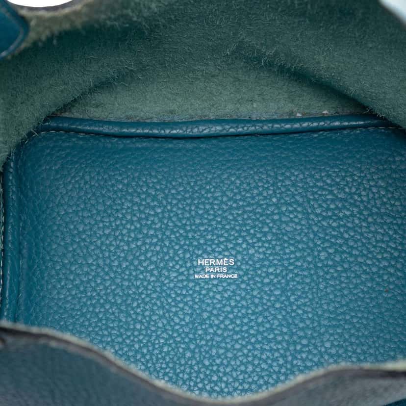 Hermès Clemence Picotin Lock 18 Blue Leather Good condition - Model View