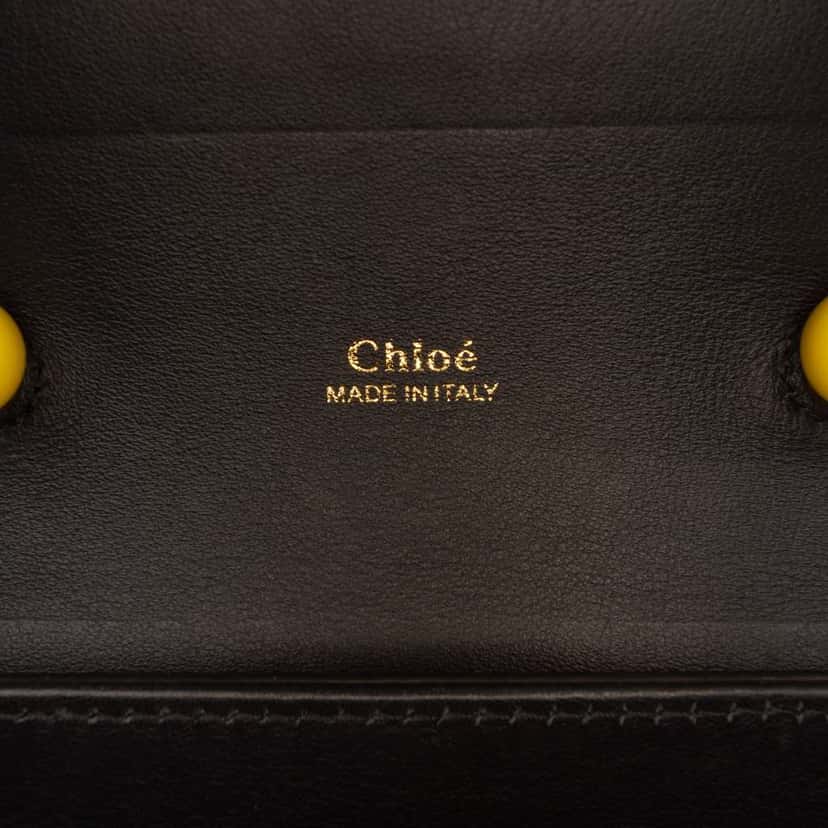 Chloé Tricolor Croc Embossed Leather Aby Lock Satchel Blue Leather Fair condition - Box View