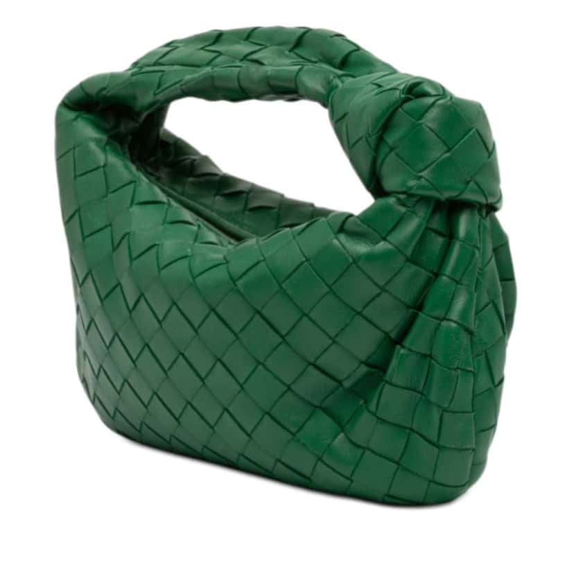 Bottega Veneta Mini Nappa Intrecciato Jodie Green Leather Good condition - Back View