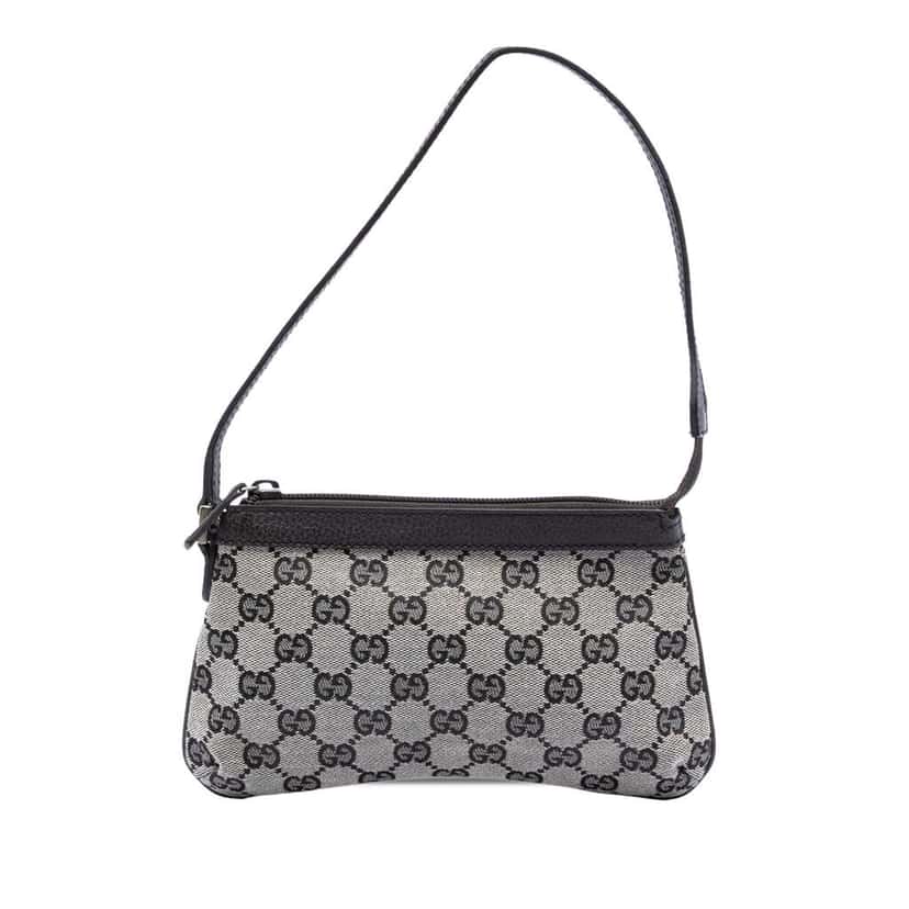 Gucci GG Canvas Bumble Bee Charm Pochette Beige Good condition - Front View