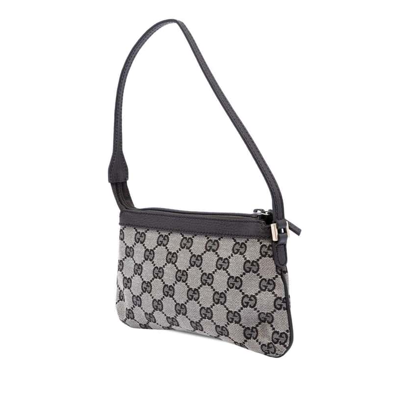 Gucci GG Canvas Bumble Bee Charm Pochette Beige Good condition - Back View