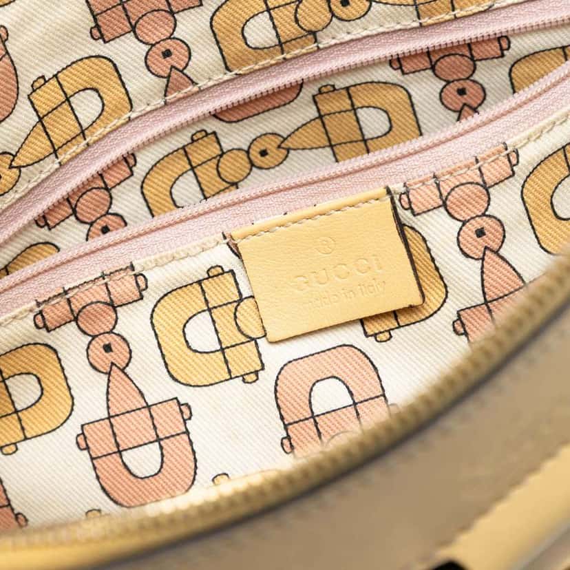 Gucci Guccissima Abbey D Ring Crossbody Beige Leather Good condition - Box View