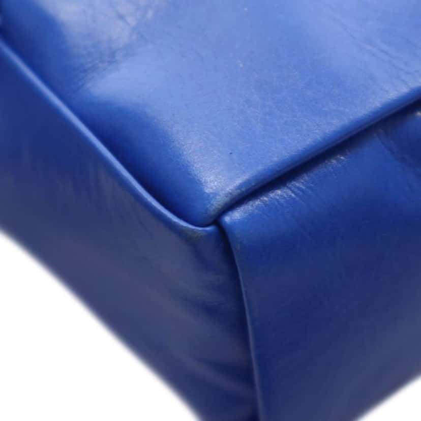 Bottega Veneta Mini Paper Calfskin Intrecciato Cassette Belt Bag Blue Leather Good condition - Box View