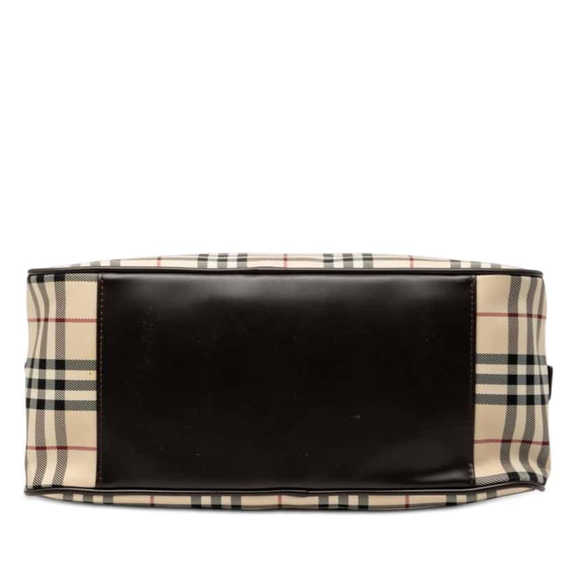 Burberry House Check Canvas Handbag Beige Canvas Good condition - Inside View