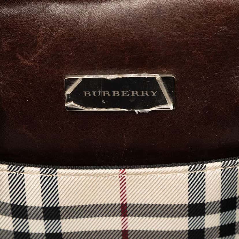 Burberry House Check Canvas Handbag Beige Canvas Good condition - Box View