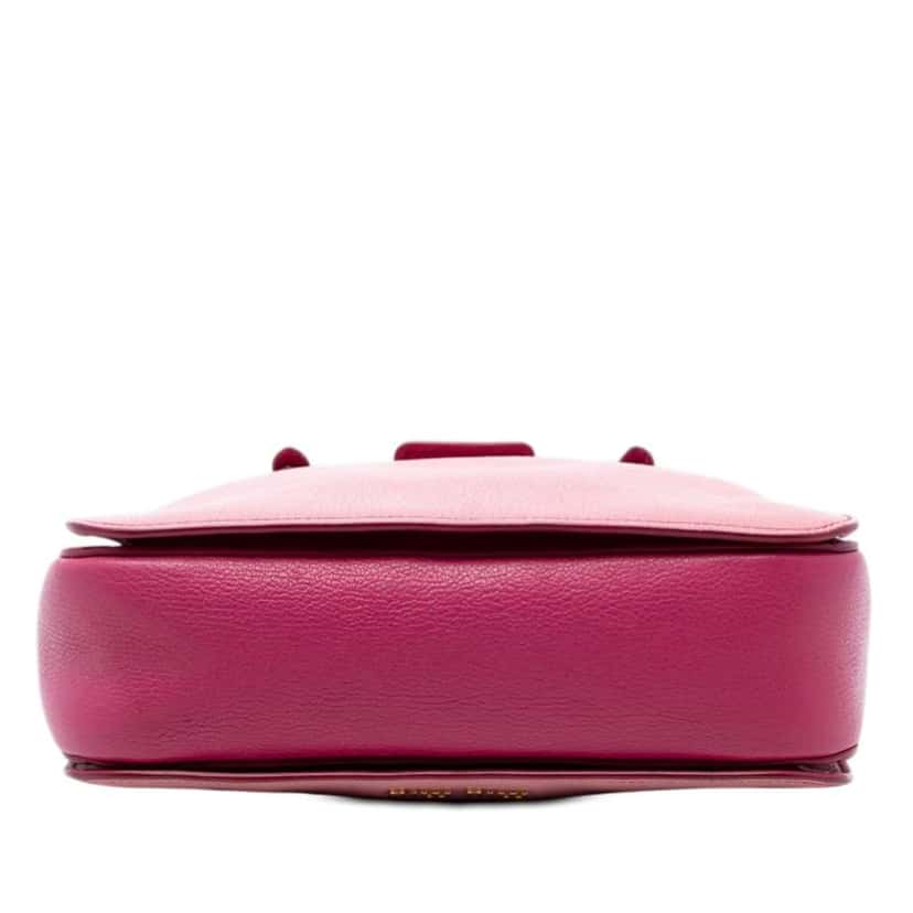 Miu Miu Bicolor Goatskin Madras Satchel Pink Leather Fair condition - Inside View