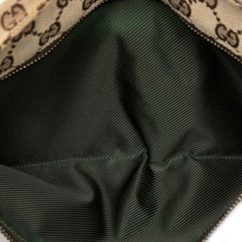 Gucci GG Canvas Double Pocket Belt Bag Beige Good condition - Model View