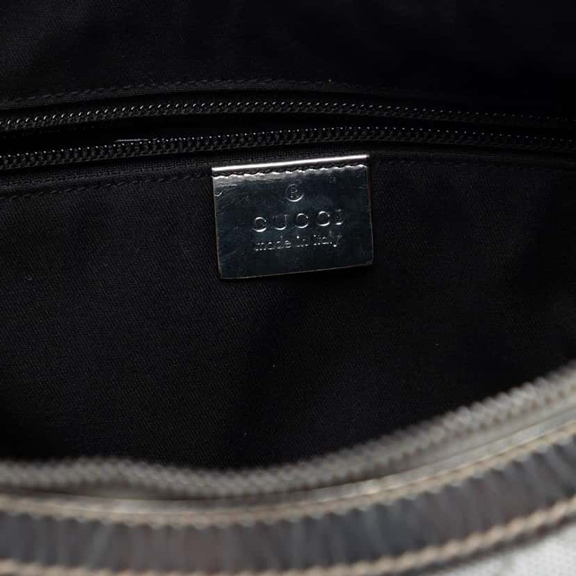 Gucci GG Imprime Web Crossbody Silver Canvas Good condition - Box View