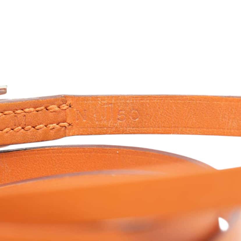 Hermès Leather Hapi 3 Bracelet M Orange Leather Very good condition - Box View