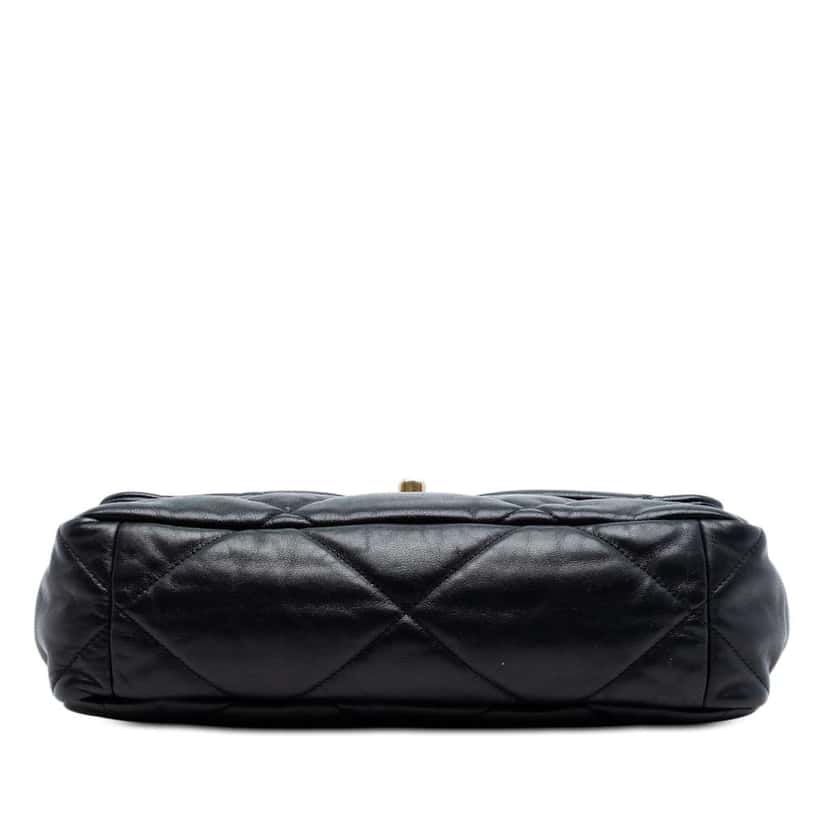 Chanel Large Lambskin 19 Flap Black Leather Good condition - Inside View