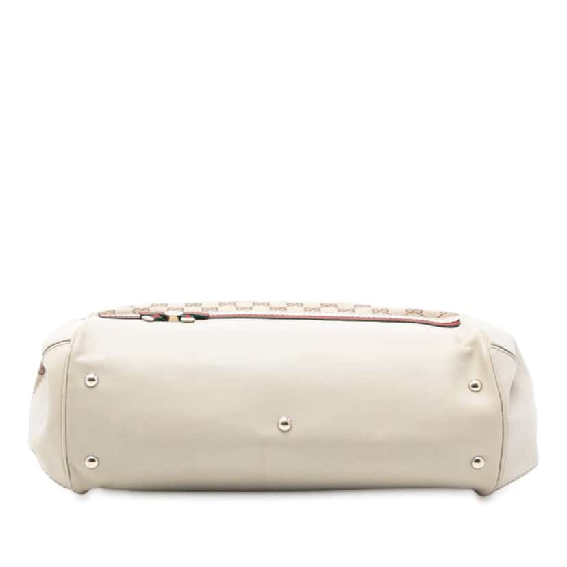 Gucci GG Canvas Web Mayfair Satchel Beige Good condition - Inside View