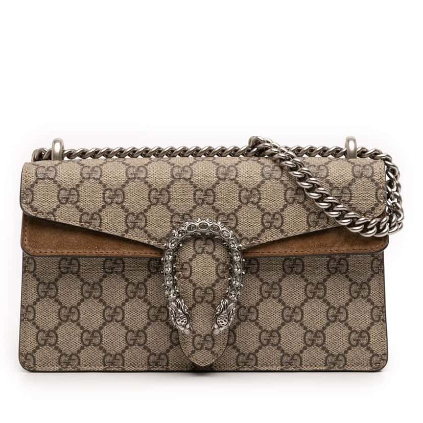 Gucci Medium GG Supreme Dionysus Crossbody Beige Canvas Good condition - Front View