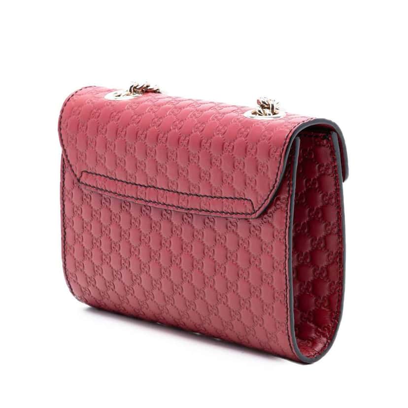 Gucci Mini Microguccissima Emily Crossbody Red Leather Very good condition - Back View