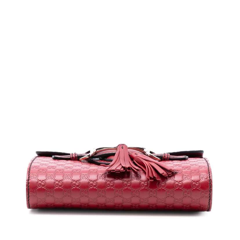 Gucci Mini Microguccissima Emily Crossbody Red Leather Very good condition - Inside View