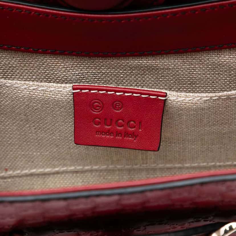 Gucci Mini Microguccissima Emily Crossbody Red Leather Very good condition - Box View