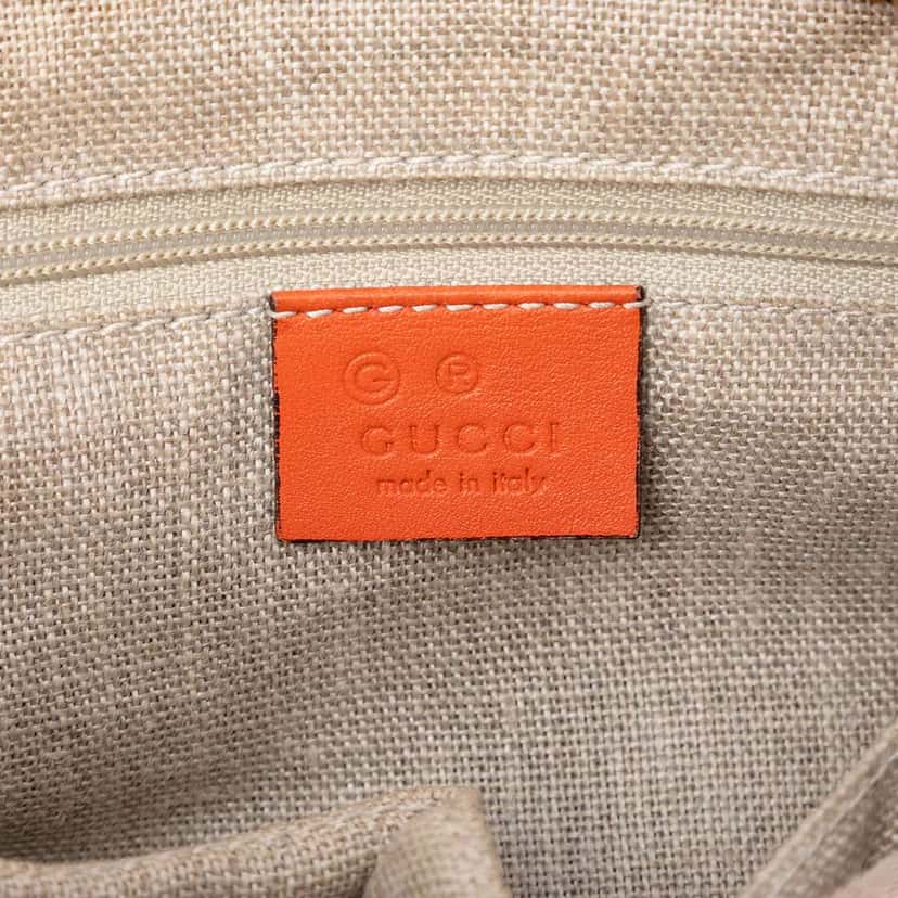 Gucci Small Microguccissima Bree Satchel Orange Leather Very good condition - Box View