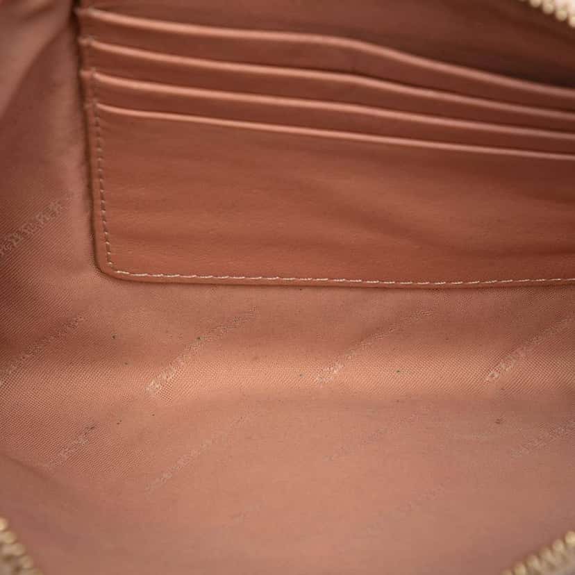 Burberry Haymarket Check Coated Canvas Peyton Crossbody Beige Very good condition - Model View