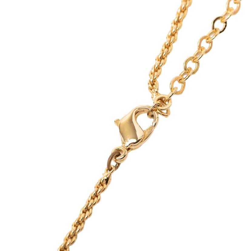 Dior Gold Plated Logo Pendant Necklace Gold Metal Very good condition - Inside View