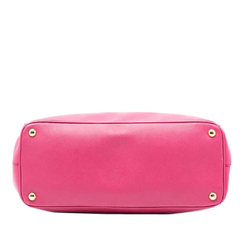 Prada Medium Saffiano Lux Galleria Double Zip Satchel Pink Leather Very good condition - Inside View