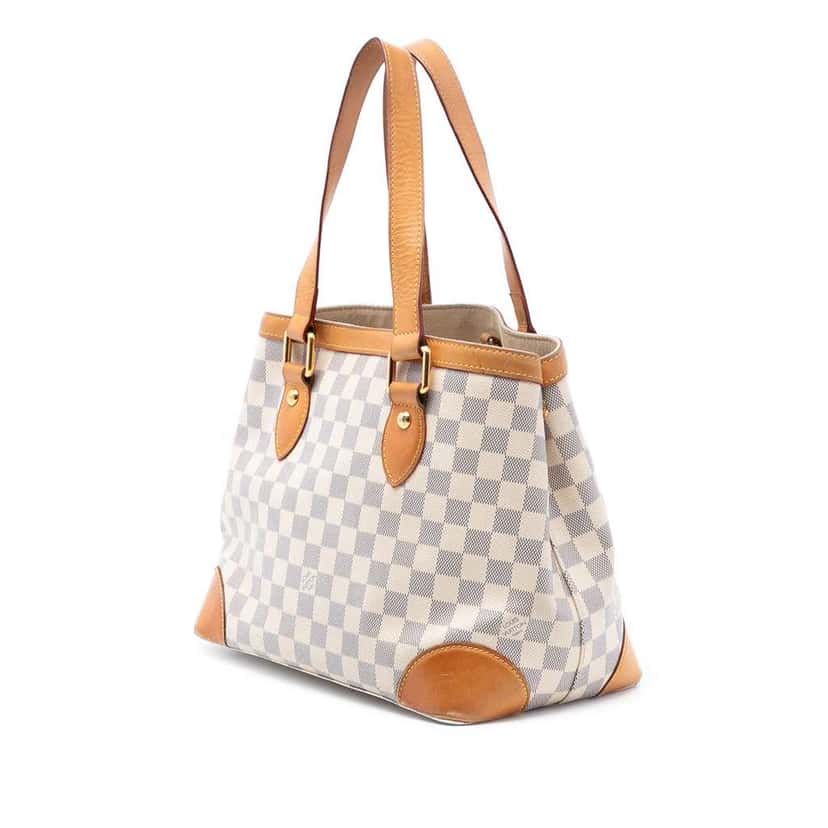Louis Vuitton Damier Azur Hampstead PM White Very good condition - Back View
