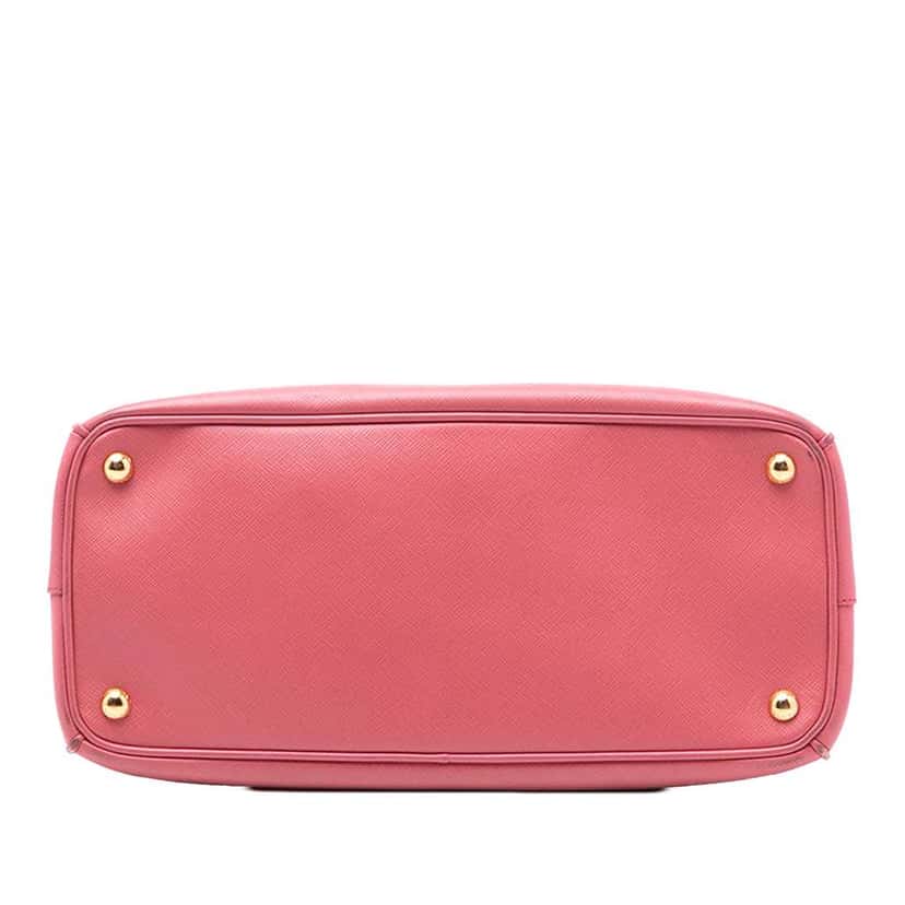 Prada Medium Saffiano Lux Galleria Double Zip Satchel Pink Leather Very good condition - Inside View