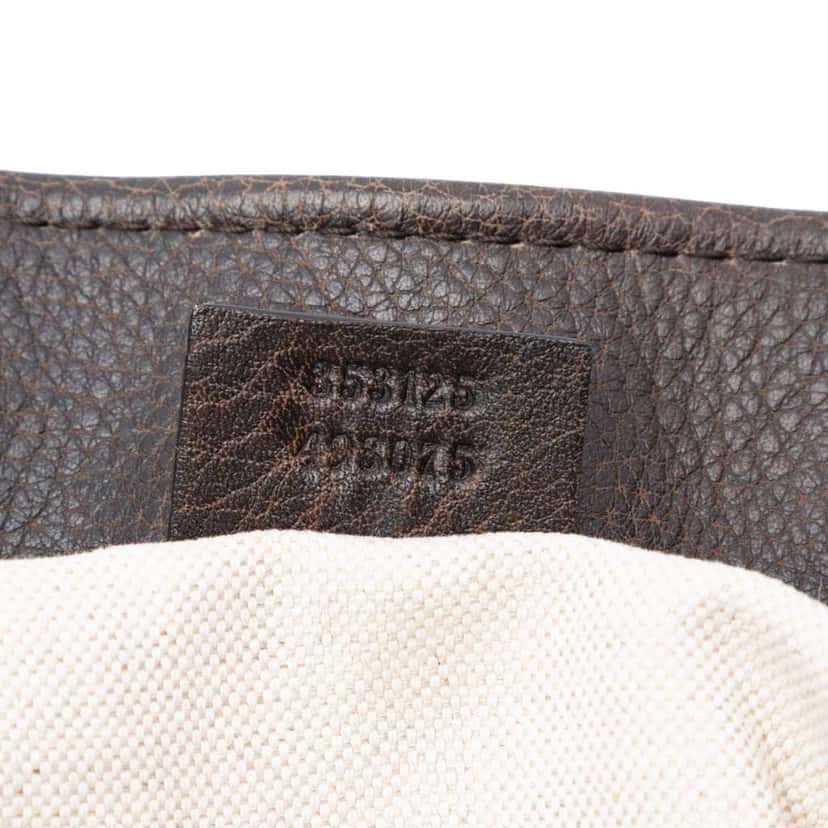 Gucci Leather Laidback Crafty Tote Brown Leather Very good condition - Box View